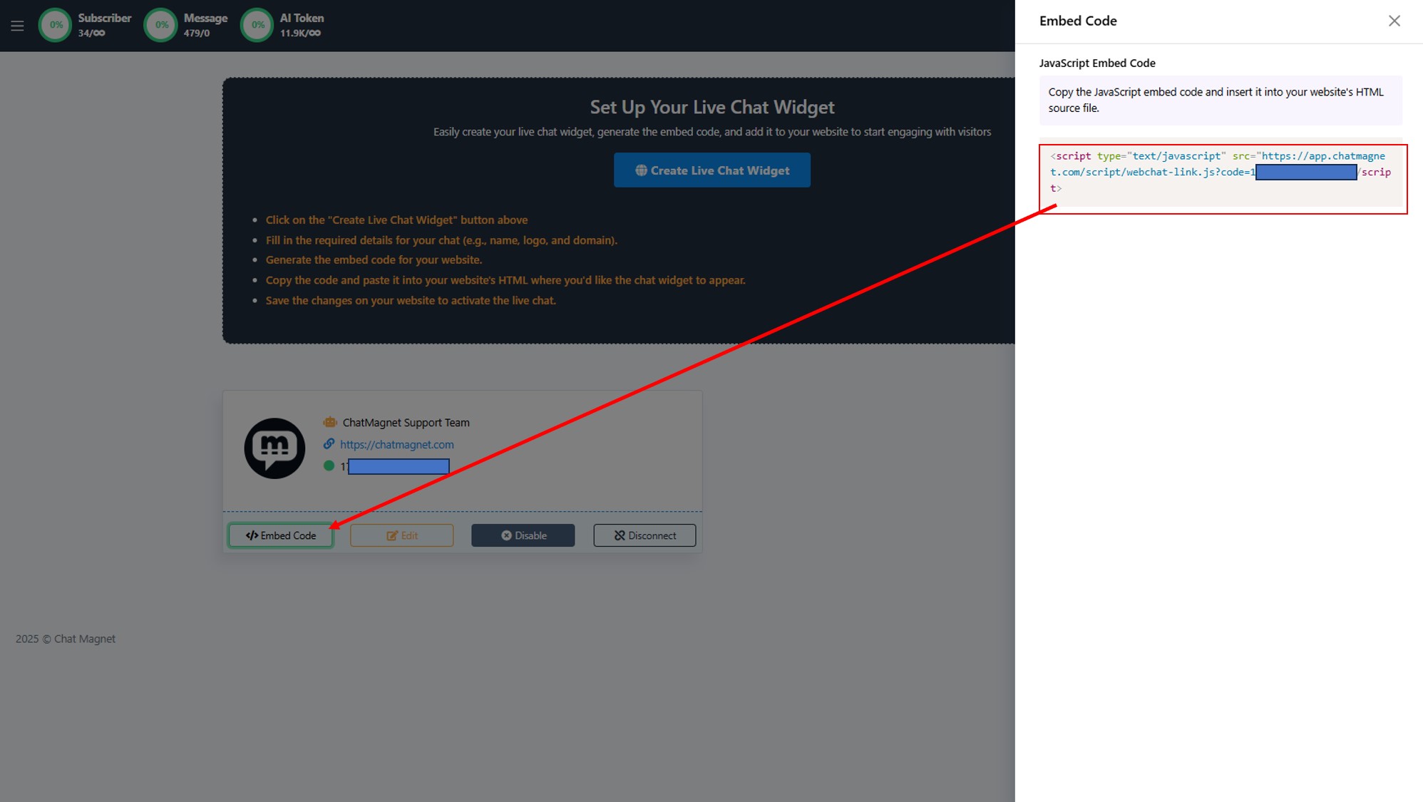 Chatbot Embed Code